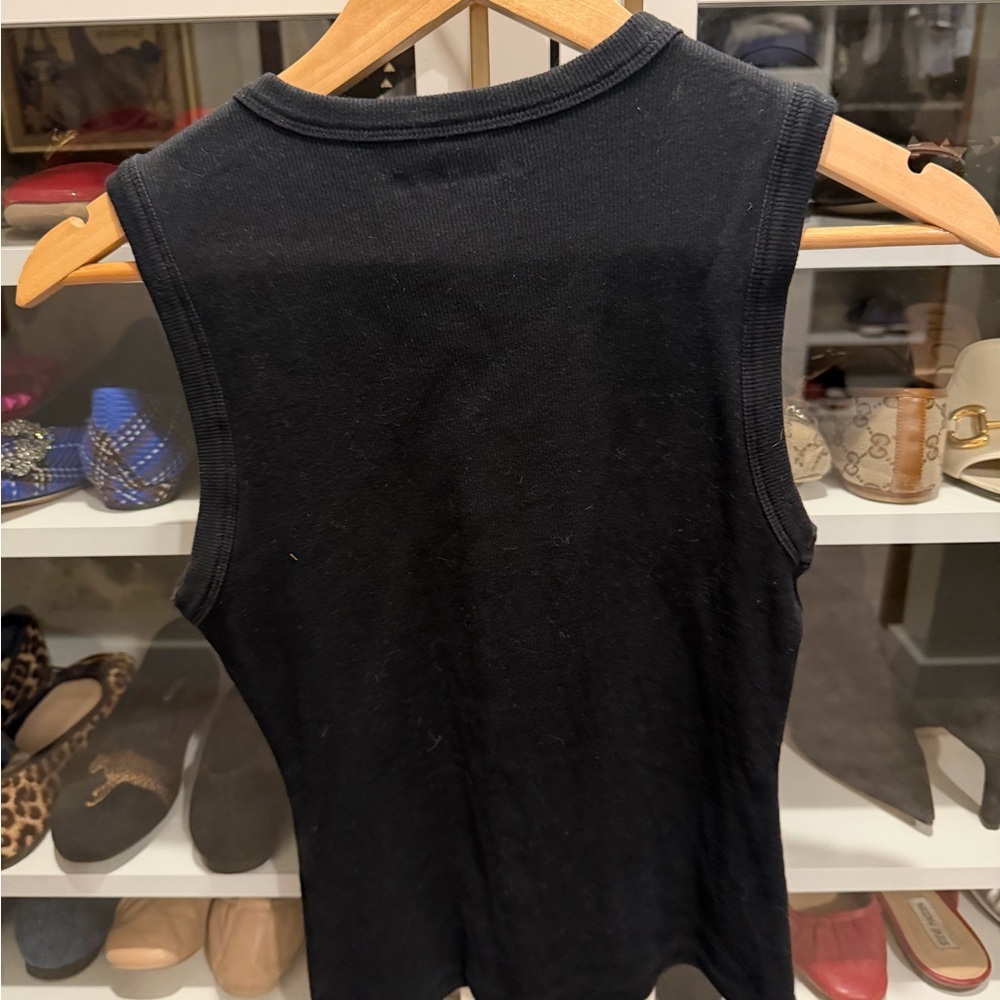 Abercrombie & Fitch Black Sleeveless Ribbed Top - Picture 3 of 3